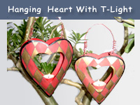 Hanging Heart with T-Lights