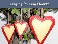 Hanging Paining Hearts